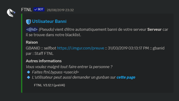 Log bot anti-raid ban blacklist