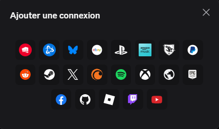 Toutes les possibilités de connexion