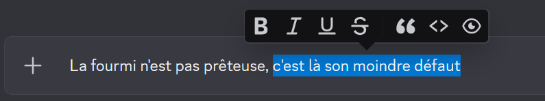 Mise en forme rapide