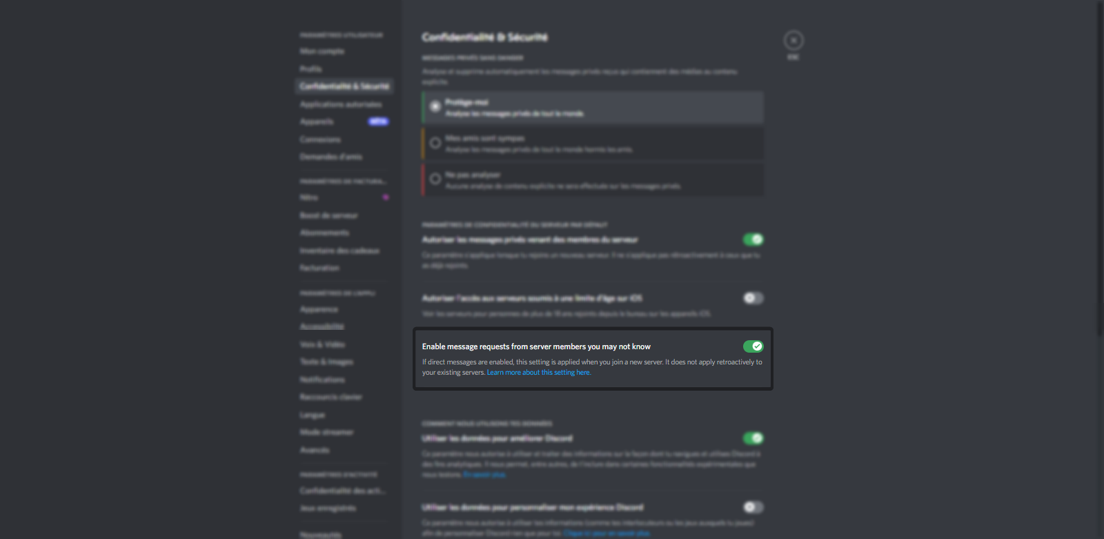Configuration pour les nouveaux serveurs
