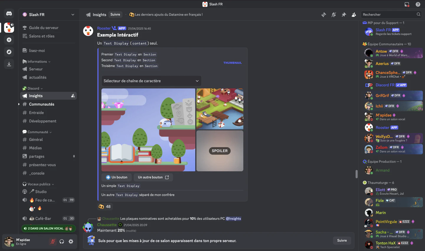 Aperçu nouvelle interface de Discord