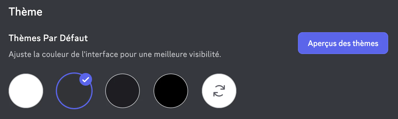 Nouveaux thèmes de Discord