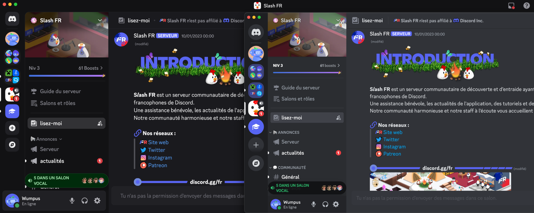Nouvelle interface Discord PC
